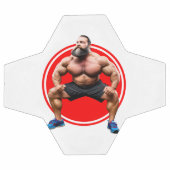 筋骨隆々なひげ男 サッカーボール (フラット)