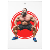 筋骨隆々のひげ男 クリップボード (裏面)