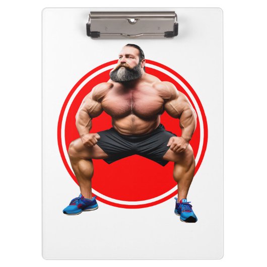 筋骨隆々のひげ男 クリップボード (正面)