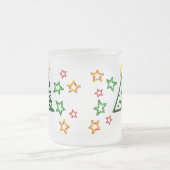 筒状クロムクリスマスツリー フロストグラスマグカップ (中央)