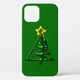 筒状クロムクリスマスツリー iPhone 12ケース