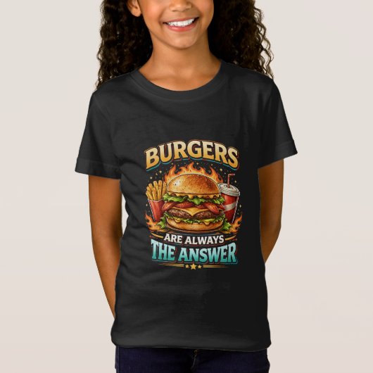 答えはいつだってバーガー Tシャツ (正面)