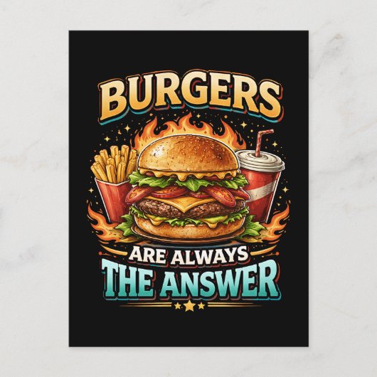 答えはいつもバーガー ポストカード (正面)