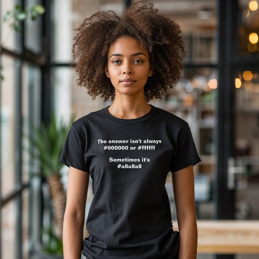 答えはおもしろい必ずしも白黒のコーダではない Tシャツ