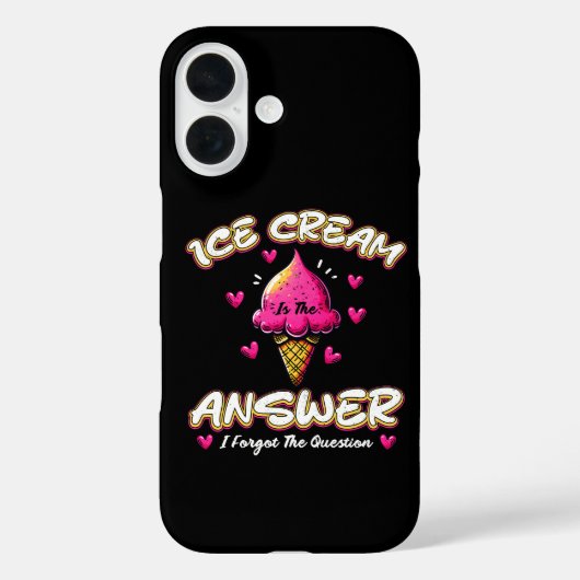 答えはアイスクリーム、質問を忘れた Case-Mate iPhoneケース (裏面)