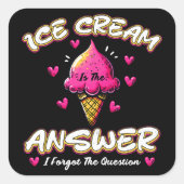答えはアイス忘れだ スクエアシール (正面)