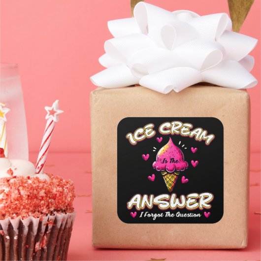 答えはアイス忘れだ スクエアシール (パーティー)