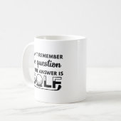 答えはゴルフ コーヒーマグカップ (正面左)