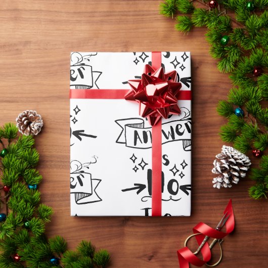 答えはノー 楽しい名言 ラッピングペーパー (クリスマスギフト)