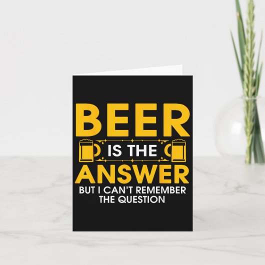答えはビールだけど、質問を思い出せない カード (正面)