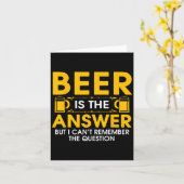答えはビールだけど、質問を思い出せない カード (黄色い花)