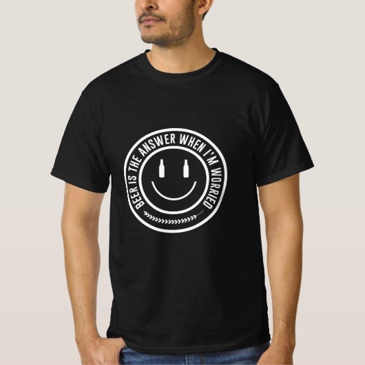 答えはビールだ Tシャツ (正面)