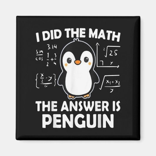 答えはペンギンの数学をした マグネット (正面)