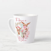 答えはヤギ – 水彩ベビーヤギ カフェラテマグ (左アングル)