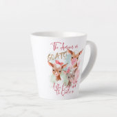 答えはヤギ – 水彩ベビーヤギ カフェラテマグ (右アングル)