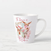 答えはヤギ – 水彩ベビーヤギ カフェラテマグ (右)