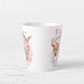 答えはヤギ – 水彩ベビーヤギ カフェラテマグ (正面)