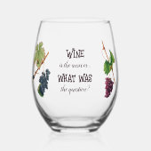 答えはワインおもしろい ステムなしワイングラス (正面)