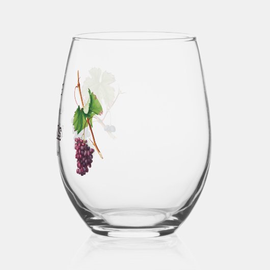 答えはワインおもしろい ステムなしワイングラス (左)