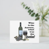 答えはワインだ質問は何だ?ギフト ポストカード (スタンド正面)