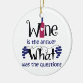答えはワイン セラミックオーナメント (左)