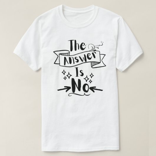 答えは引用文ではないおもしろい Tシャツ (デザイン正面)