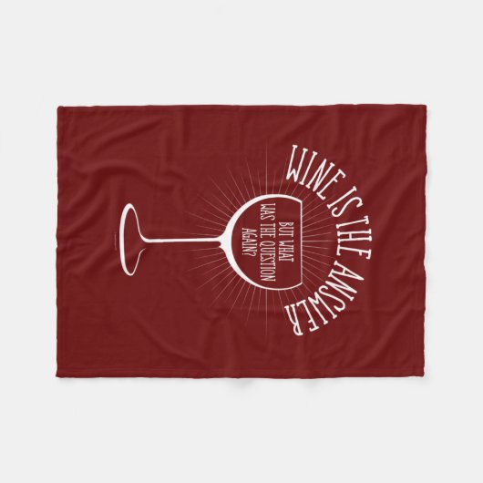 答えは酒だ フリースブランケット (正面(横))