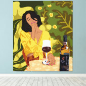 答えは酒だ。質問は何だ？ キャンバスプリント (インサイチュ (ウッドフロア))