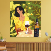 答えは酒だ。質問は何だ？ キャンバスプリント (インサイチュ (リビング))