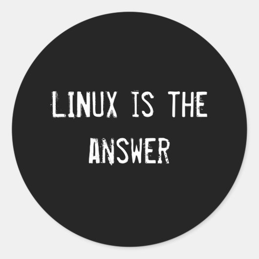 答えはLINUX ラウンドシール (正面)
