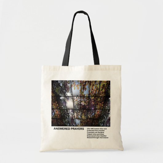 答えられた祈りの言葉のトートバック トートバッグ (正面)
