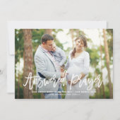 答えられた祈りの言葉レタリング妊娠の発表 案内状 (正面)