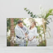 答えられた祈りの言葉レタリング妊娠の発表 案内状 (スタンド正面)