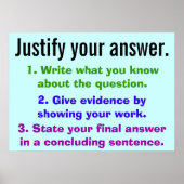 答えを正当化する ポスター (正面)