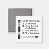 答案シートが試験学校のテストエンコーグをロック マグネット (正面/裏面)