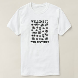 箇条書きの穴とテキスト Tシャツ