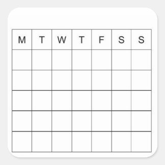 箇条書き仕訳帳とプランナーミニカレンダーシール スクエアシール