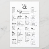 箇条書き仕訳帳の梱包リスト (正面)