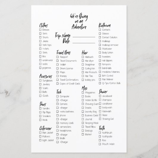 箇条書き仕訳帳の梱包リスト (正面)