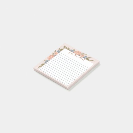 箇条書き仕訳帳の毎月ゴールの挿入 – フローラ ポストイット (アングル)