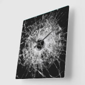 箇条書き穴 スクエア壁時計 (傾斜)