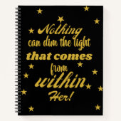 箇条書感動的きやる気を起こさせる履歴 ノートブック (正面)