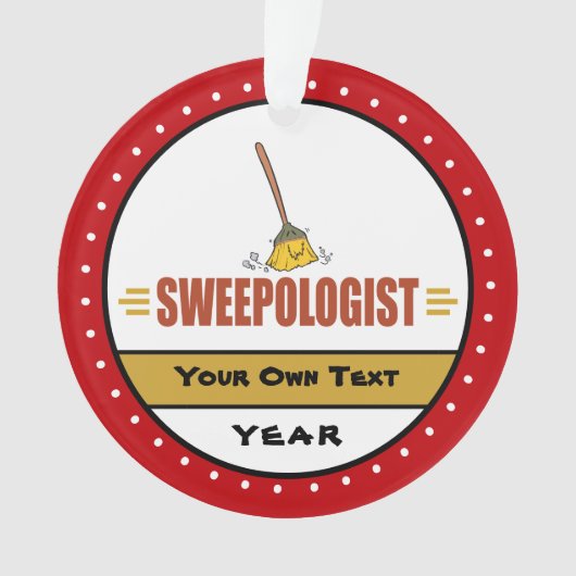 箒おもしろい掃き オーナメント (正面)