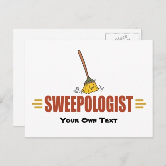 箒おもしろい掃引 ポストカード (正面/裏面)