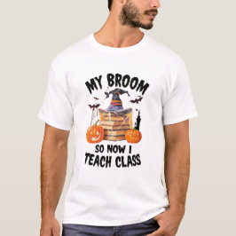 箒が壊れたので今は授業中 – 先生の廊下 Tシャツ