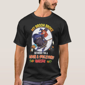 箒が壊れたので今は産科看護師です Tシャツ