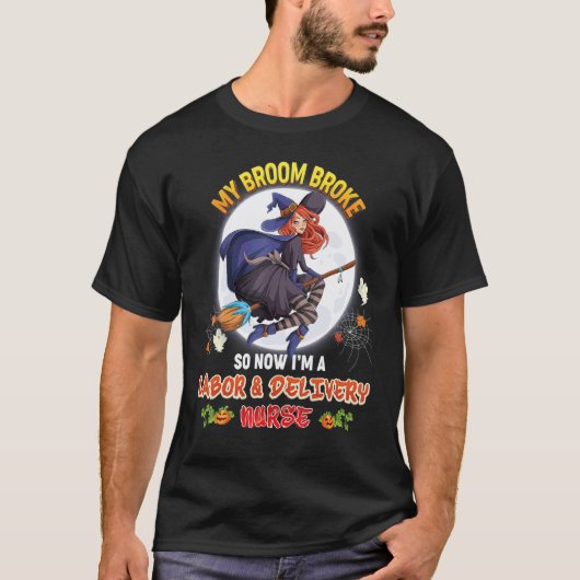 箒が壊れたので今は産科看護師です Tシャツ (正面)