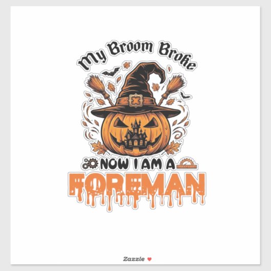 箒が壊れたので今は監督 ハロウィン パンプキン_1 シール (シート)