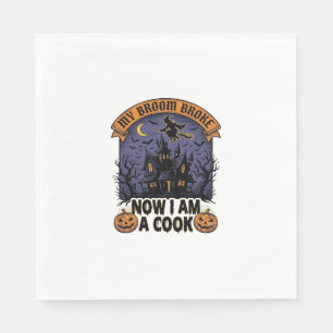 箒が壊れた魔法使い ハロウィン クックパンチョーク_1 スタンダードランチョンナプキン