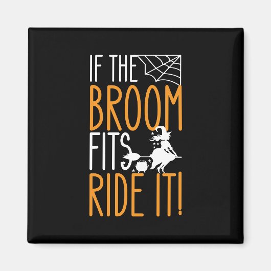 箒もしが心地よく乗る マグネット (正面)